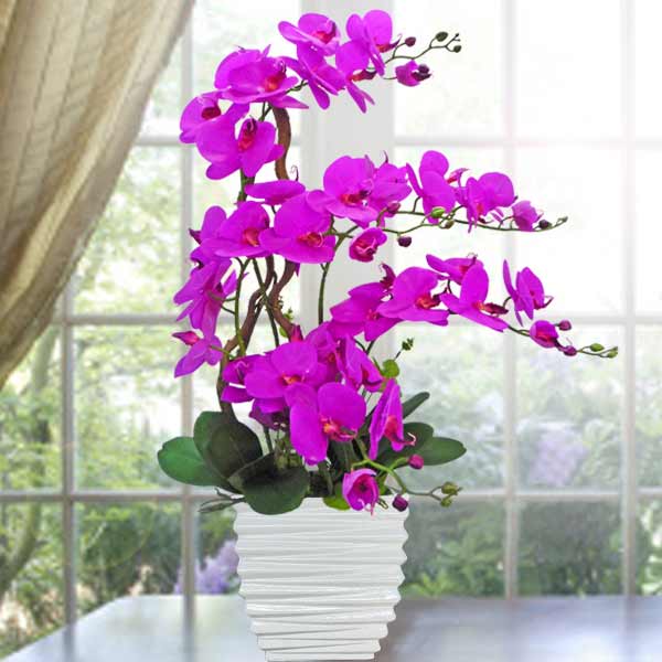 Artificial Phalaenopsis Orchid Table Arrangement 2.5 Ft Height