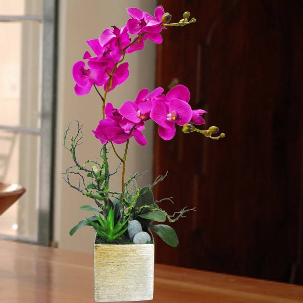 Artificial Phalaenopsis Orchid Arrangement Abt 65cm Height