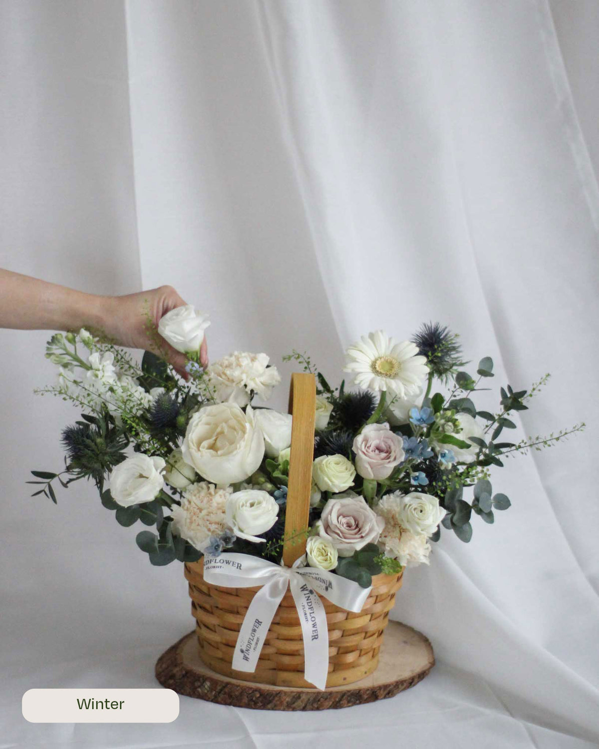 Daily Surprise In A Basket - Fresh Flowers