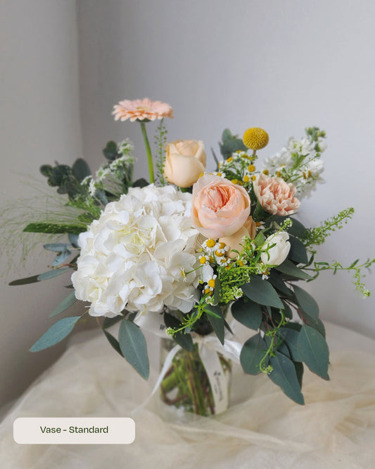 Helix Hydrangea White Vase