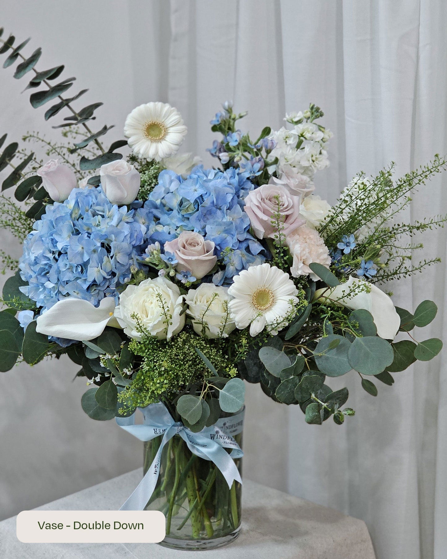 Helix Hydrangea Blue Vase