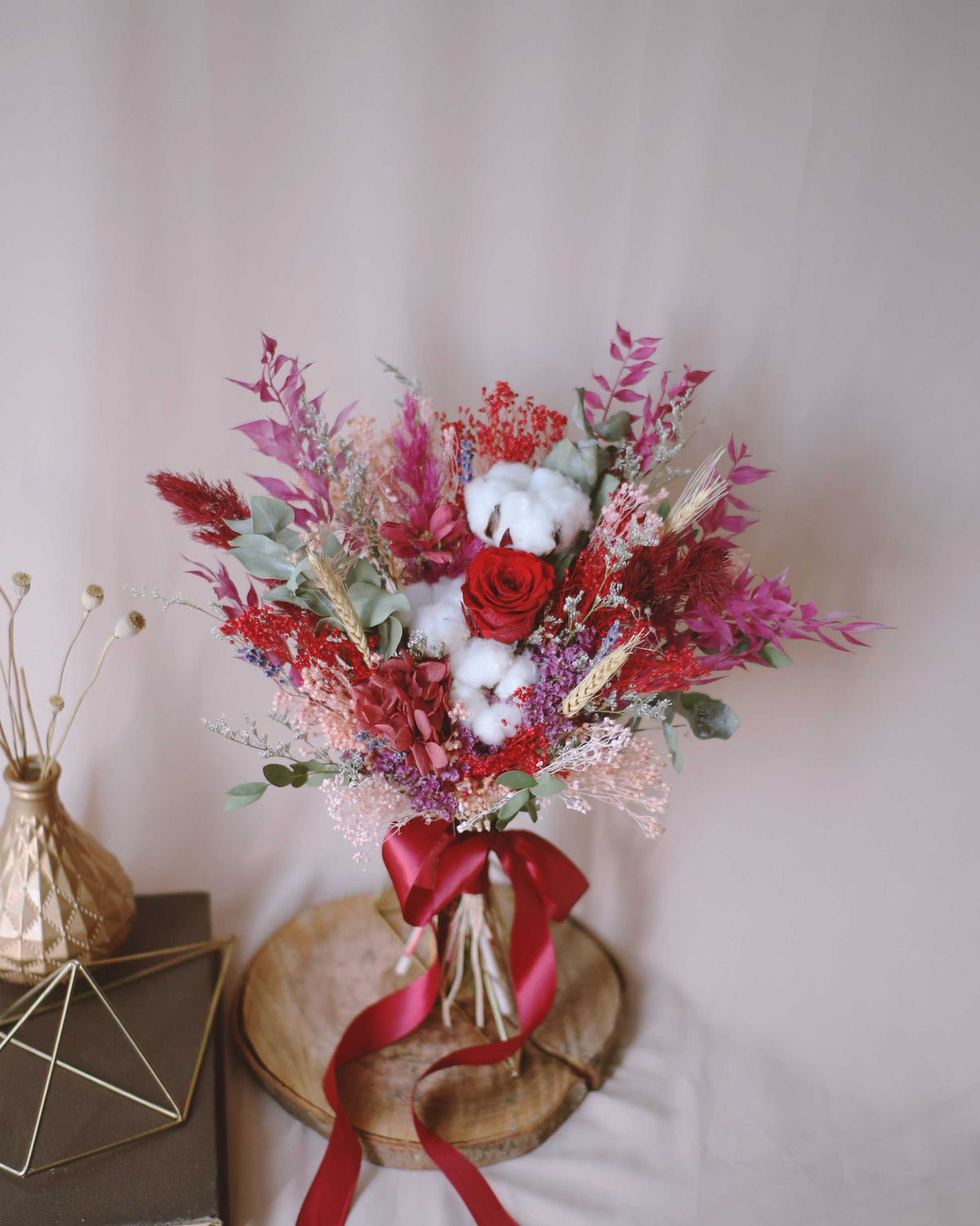 Breezy Bayfront Frontal Bridal Bouquet (Red)