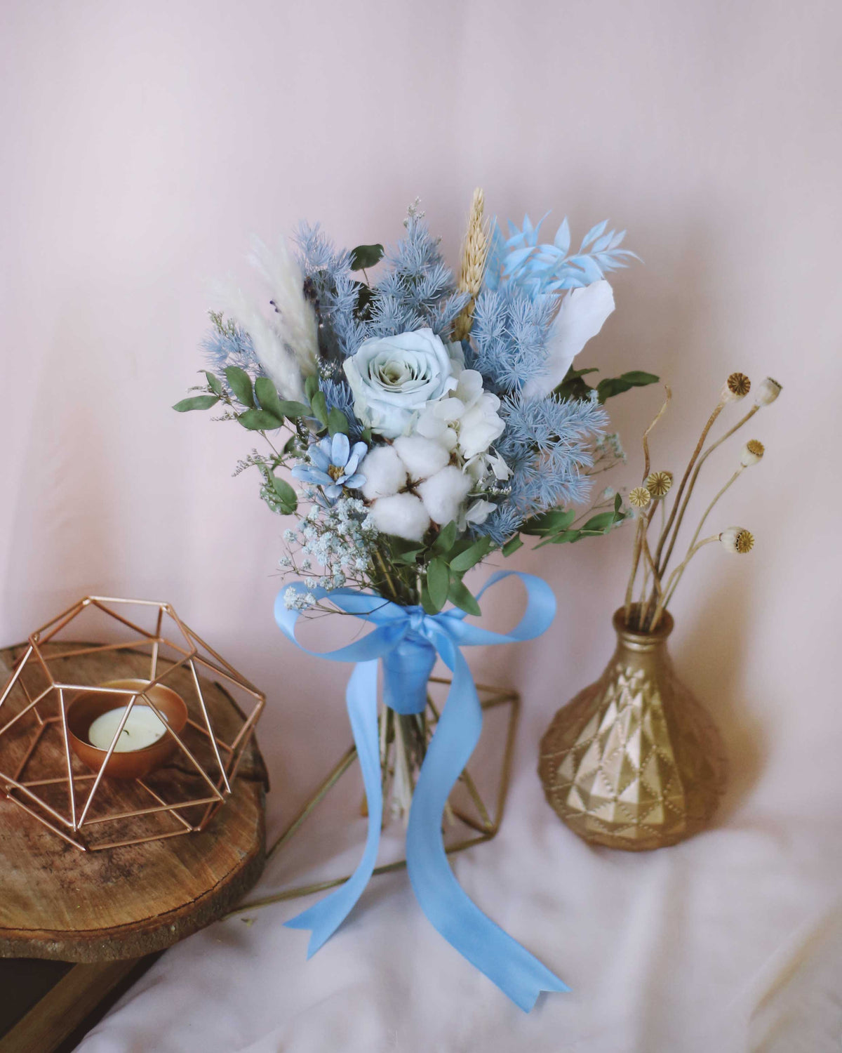 Breezy Bayfront Bridesmaid Bouquet (Blue)