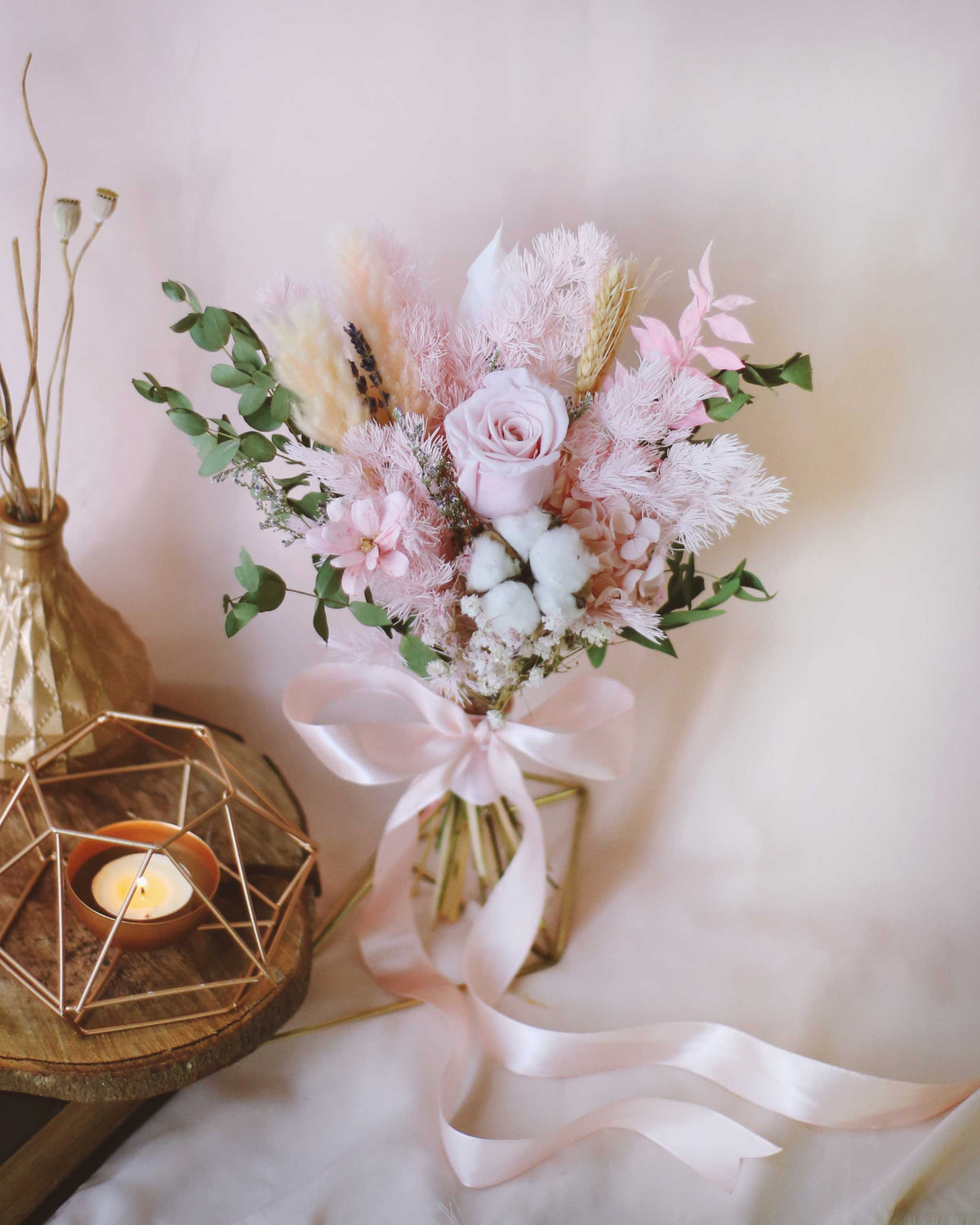 Breezy Bayfront Bridesmaid Bouquet (Pink)