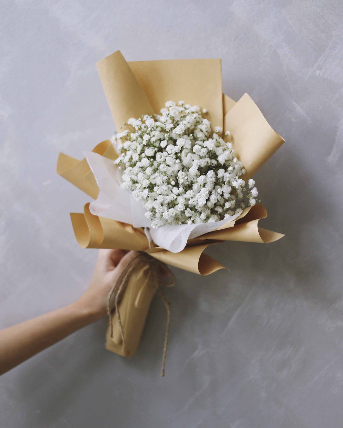 Fresh Baby Breath Bouquet Full View